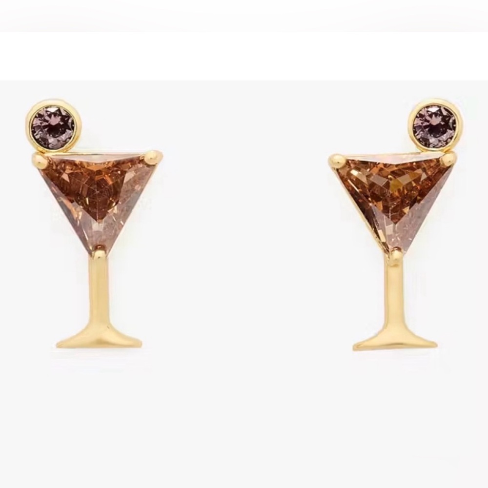 Kate Spade Shaken And Brewed Studs - NWT Sold Out Espresso🍸 $68 MSRP
